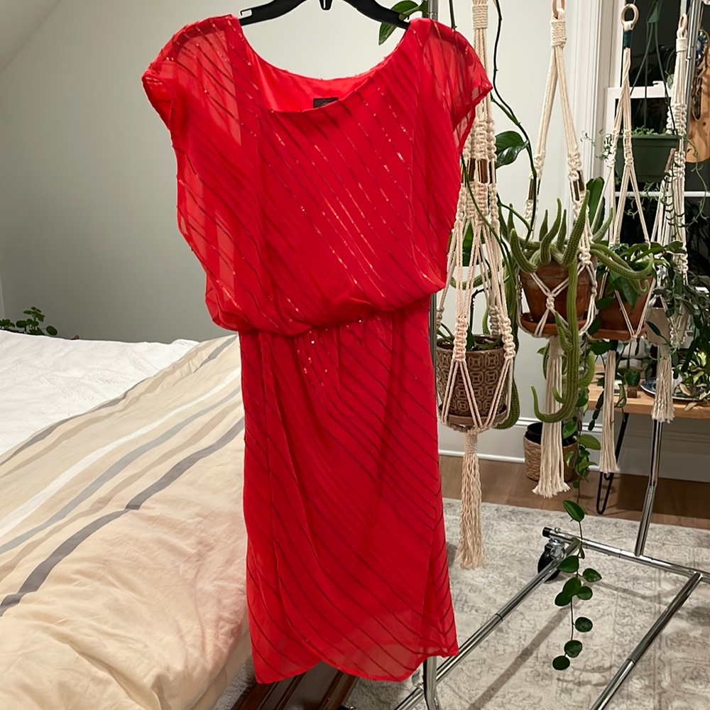 Vince Camuto Asymmetrical Sequin Dress